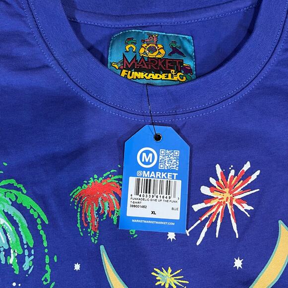 NWT MARKET X Funkadelic Give Up The Funk Graphic T-Shirt Blue Men’s XL - Picture 4 of 4